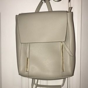 light gray backpack